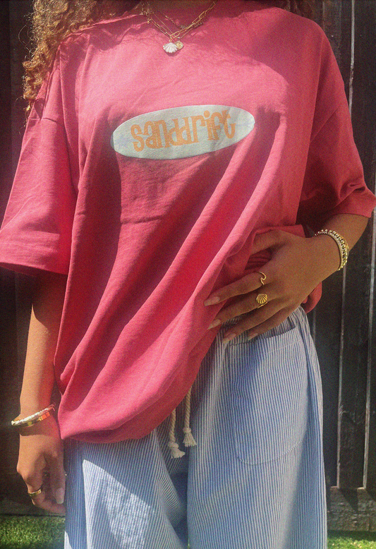 OVERSIZED SALMON SURFBOARD T-SHIRT