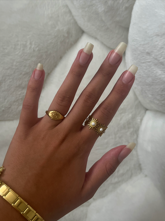 ENAMEL SUNBURST RING