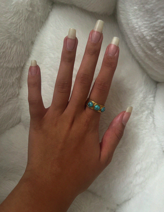 TURQUOISE SEASTONE RING